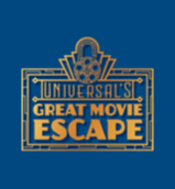 Great Movie Escape Logo with a dark blue background.